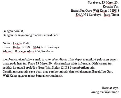 Download 69+ Contoh Surat Surat Izin Sekolah Guru Gratis