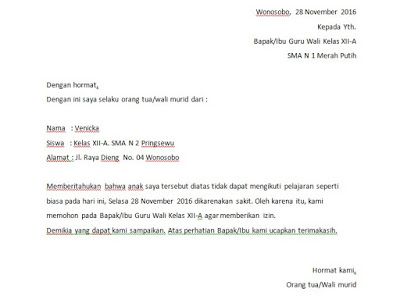 Download 84+ Contoh Surat Surat Izin Sekolah Sma Sakit Terbaru Gratis