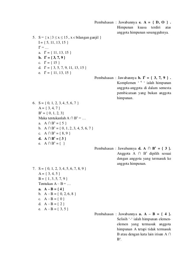 Soal Dan Pembahasan Logika Matematika Pdf - Kumpulan Contoh Surat dan