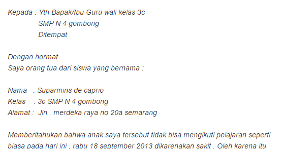 Download 61+ Contoh Surat Izin Sekolah Pakai Bahasa Inggris Terbaru Gratis