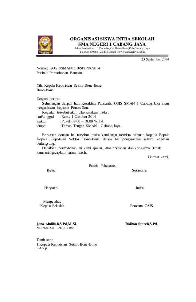 Download 61+ Contoh Surat Surat Izin Sekolah Formal Gratis