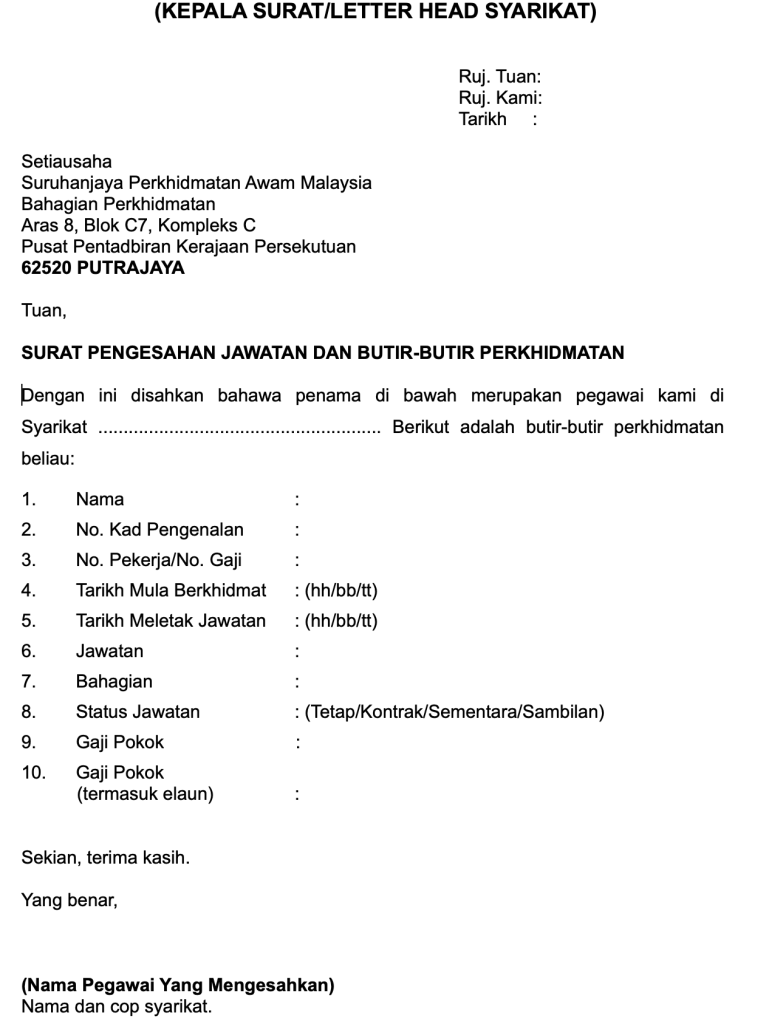 Contoh Surat Pengesahan Pendapatan Keluarga - Kumpulan Contoh 