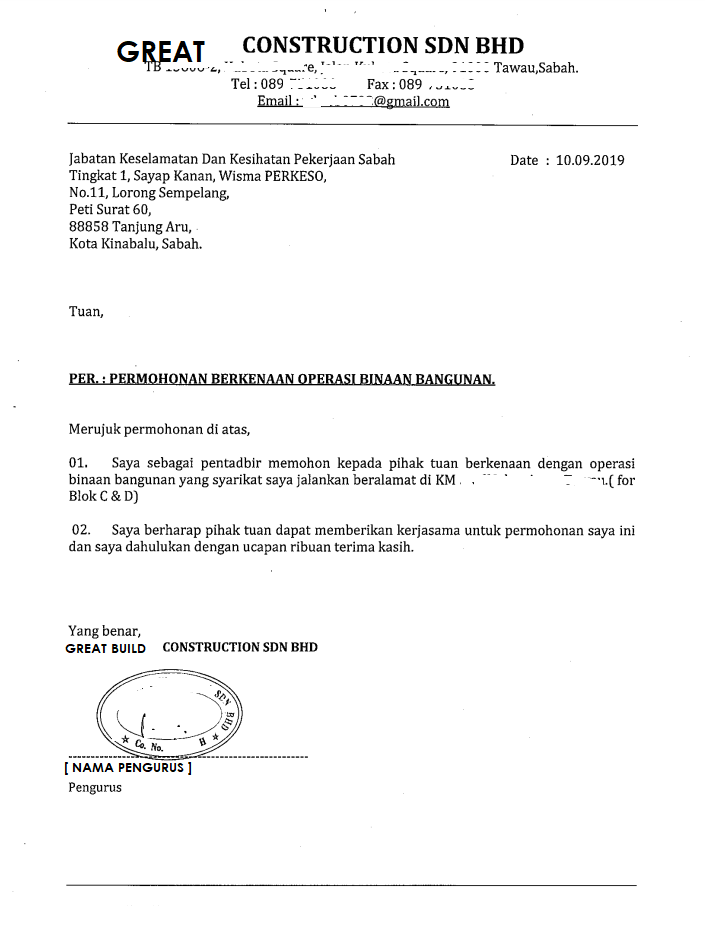 Contoh Surat Permohonan Kepada Jkkp Kumpulan Contoh Surat Dan Soal Terlengkap