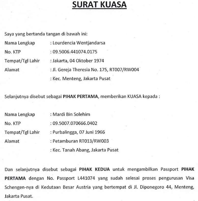 Contoh Surat Kuasa Orang Tua Untuk Anaknya Kumpulan Contoh Surat Dan Soal Terlengkap