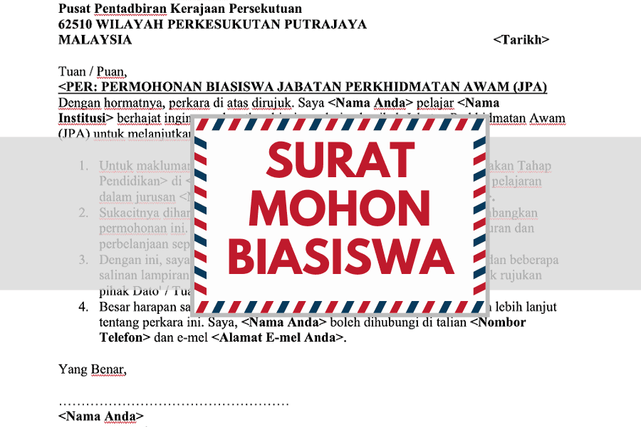 Contoh Surat Kiriman Rasmi Permohonan Biasiswa Kumpulan Contoh Surat Dan Soal Terlengkap