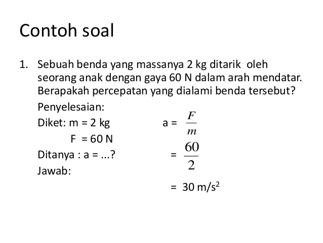 Soal Dan Jawaban Hukum Newton Kumpulan Contoh Surat Dan Soal Terlengkap