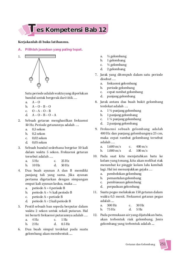 Contoh Soal Dan Jawaban Tentang Getaran - Kumpulan Contoh Surat Dan Soal Terlengkap