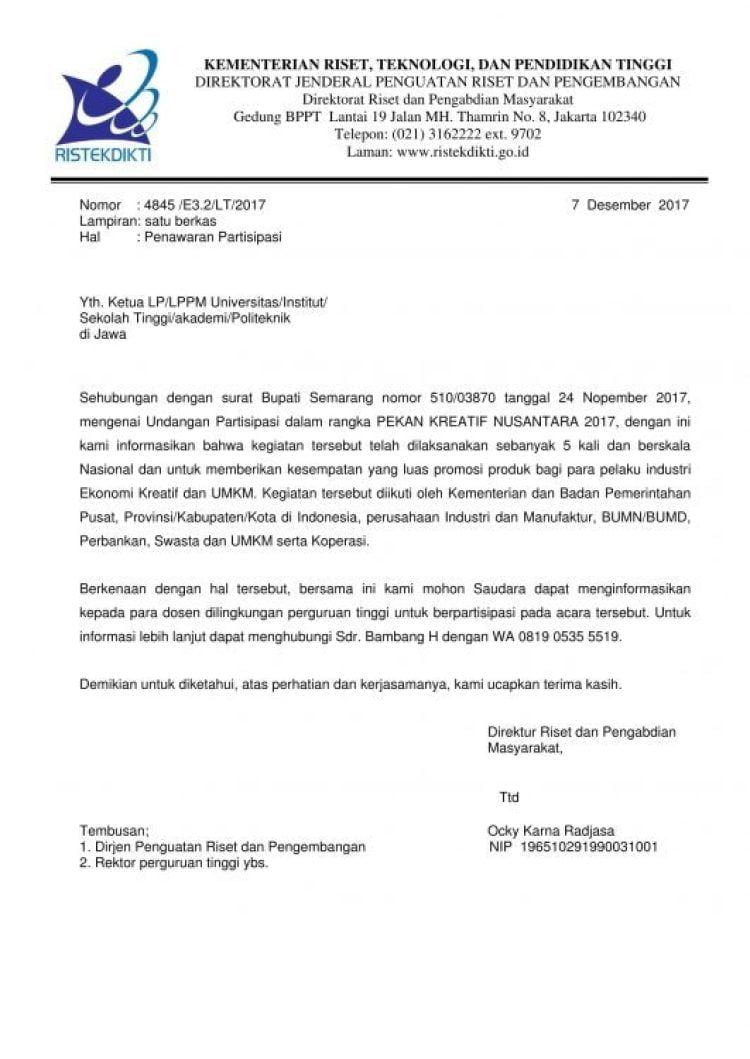 Contoh Surat Rasmi Jemputan Ke Majlis Perasmian - Kumpulan Contoh 